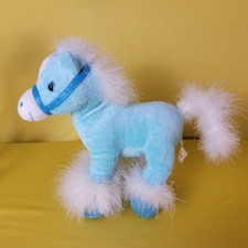 Animal Alley Blue White Horse Pony Glitter Feet Diamond Feet Toys R Us 2009 Cute