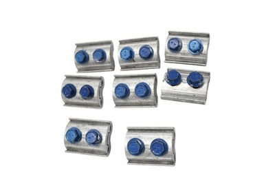 Burndy 4011 2C 3/0 CU 2-Port In-Line Mechanical Splice Connector Silver Lot of 8