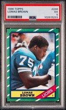 🔥 1986 Topps - LOMAS BROWN #248 - PSA 5!!