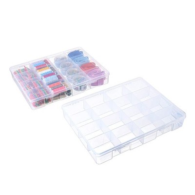 16 Grids Clear Plastic Organizer Box - Perfect for Beads, Buttons, and Crafts