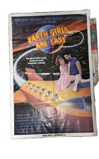 1988 EARTH GIRLS ARE EASY MOVIE POSTER ORIGINAL THEATRE LG. 40X27 FLAT FOLDED