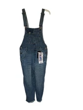American Original Rewash NWT Bibs  Overalls Sz 3/26 Distressed Raw Hem Chic Boho
