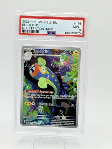 2025 POKEMON BLK EN-BLACK BOLT ILLUSTRATION RARE #114 EELEKTRIK PSA 9