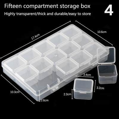 Gitter DIY Diamant Schmuck Aufbewahrung Sbox Gitter Klar Nail Art Strass Werkzeu