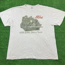 Vintage 90s Ford 1939 Barrel Grille Truck T-shirt Gray Size Xlarge