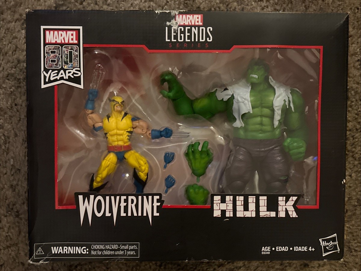 Marvel E6349 Legends 80th Anniversary 6in Wolverine and Hulk