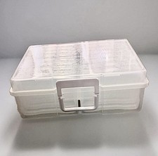 CTMH Photo Storage Organizer Box 14  X 11  X 5  W/ 16 Organizer Boxes