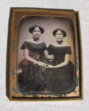 Antique Daguerreotype Twin Girls or Sisters 1/2 th plate 1850’s