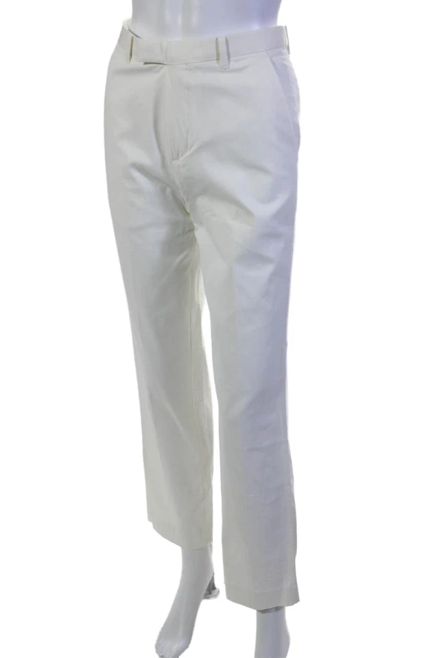 Calvin Klein Boys Cotton Four Pocket Mid-Rise Tapered Pants White Size 14R - Image 2 of 4