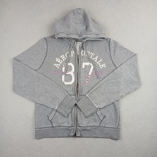 Aeropostale Hoodie 1987 "4" NYC Full Zip Women's XL Gray Read Description 