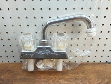 Proplus 114514 2-Handle Utility Laundry Sink Faucet 4in Center 2GPM