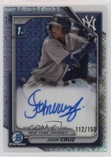 2024 Bowman Chrome Prospect HTA Choice Refractor 112/150 John Cruz Auto 0hw6