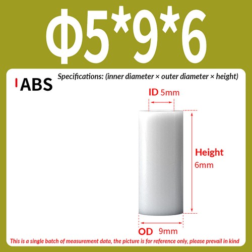 WHITE Nylon Standoff SPACERS ABS Plastic Standoff Washers M3 M4 M5 M6 M8 M10 M12 - Picture 127 of 234