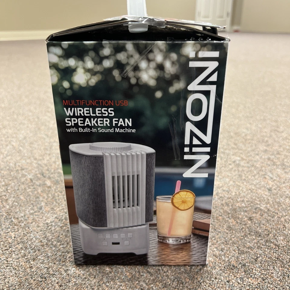 NIZONI Wireless Speaker Fan, Built-In Sound Machine - Image 2 of 4