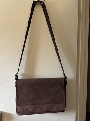 Estalon Brown Leather Messenger Crossbody Bag Briefcase Laptop Quality Leather