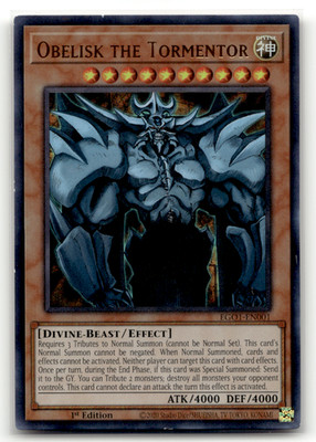 Obelisk the Tormentor EGO1-EN001 1st Edition Ultra Rare Egyptian God Deck: Obeli