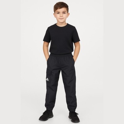 Adidas Boys Cargo Jogger Pants Black Youth Medium 10/12 NWT Athletic