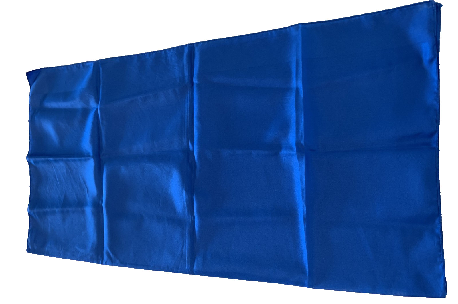 SCARF Solid Royal Blue Pattern Polyester Fabric S… - image 1