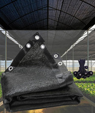 90% Black Shade Cloth 20Ft X 30Ft Heavy Duty Outdoor Mesh Tarp with Grommets, Su