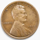 1917-D VF/XF Lincoln Wheat Penny Cent - Denver Mint