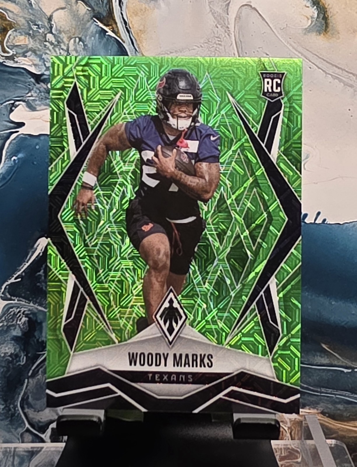 2025 Panini Phoenix Woody Marks Rookie Green Mojo /75 #236 Houston Texans