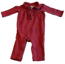 NWT Ralph Lauren Girl's Ruffle Polo Cotton Coverall Romper 6M