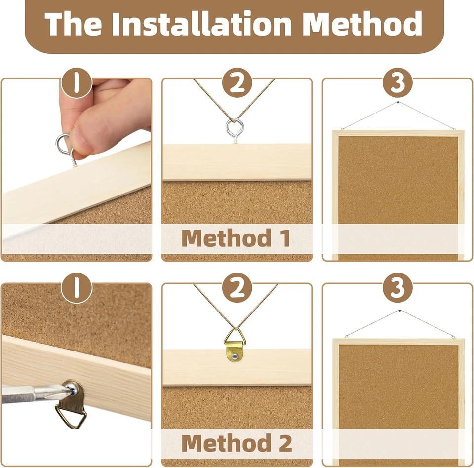 2 Pcs Cork Board, 17.7''X13.3'' Bulletin Board, Black Framed for Wall Décor - Image 4 of 4