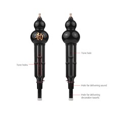 Chinesisches traditionelles Instrument Hulusi Cucurbit Flöte Flasche Kürbis Seide C-Taste