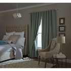 Style Selections 42" x 63" Kale Blackout Thermal lined Back tab Single curtain