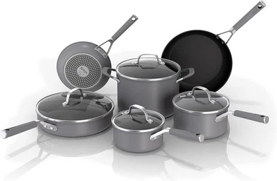 Ninja Pots and Pans Set Non Stick Comfort Grip 10-Piece NeverStick Cookware Set