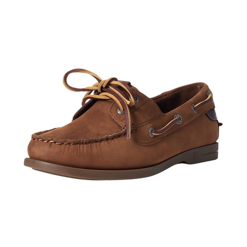 Women's Antigua Boat Shoe in Walnut- uk 7