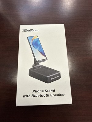 Techglow Foldable Cellphone Stand with Bluetooth Speaker Power Bank 360° Rotatab