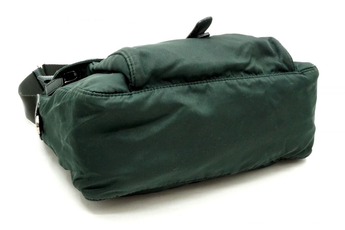 PRADA Mini Shoulder Bag Flap Triangular Logo Plat… - image 4