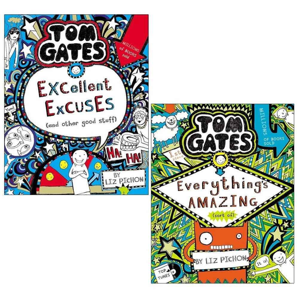 Tom Gates Series 2 Books Collection Set By Liz Pichon  Excellent Excuses
