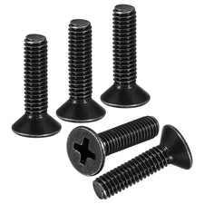 M4-0.7x16 Flat Head Machine Screws -100pcs -304 Stainless Steel -Black