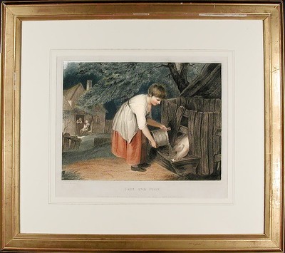 After Richard WESTALL / Girl and Pigs 1802