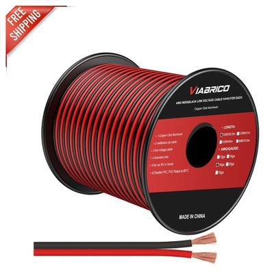 Dual Conductor 14AWG Wire 100FT for LED Strip Lights & Low Voltage Applications