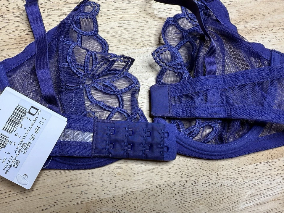 Sujetador La Perla Rest3CDSEXY Noche 9052470 Púrpura Encaje Con Aros 32D Foto 4 de 4