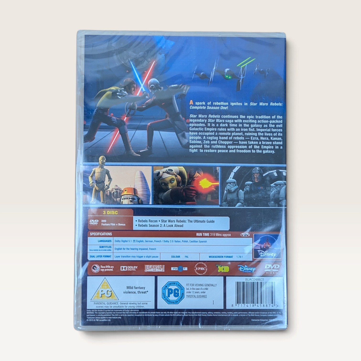 Star Wars Rebels Complete Season 1 DVD PG. New & Sealed. DN4998 image 2