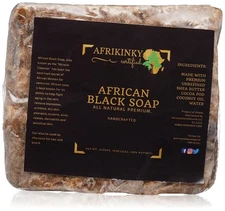 Raw African Black Soap PREMIUM QUALITY Organic Unrefined 100% Pure Natural 