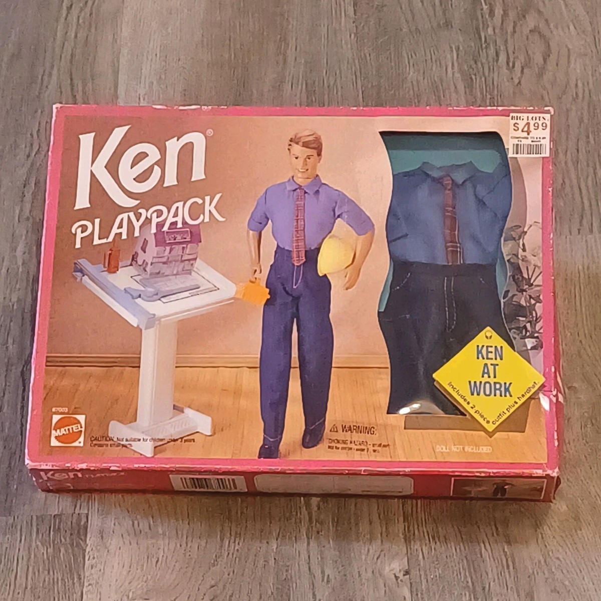 バフ工房 ken商品 Vintage 1993 Ken Playback at Work Construction Worker #67003