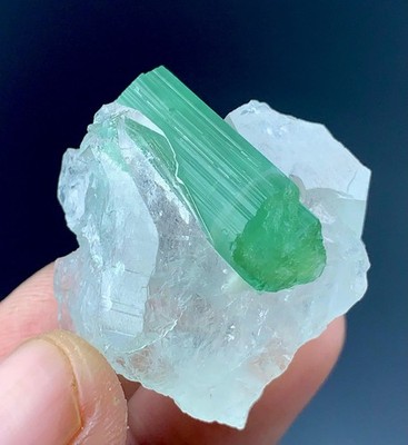 119Cts Top Quality  Tourmaline Crystals Bunch With Quartz From Afghanistan. 