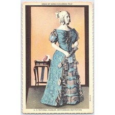 Postcard Dress of Sarah Childress Polk Smithsonian Museum