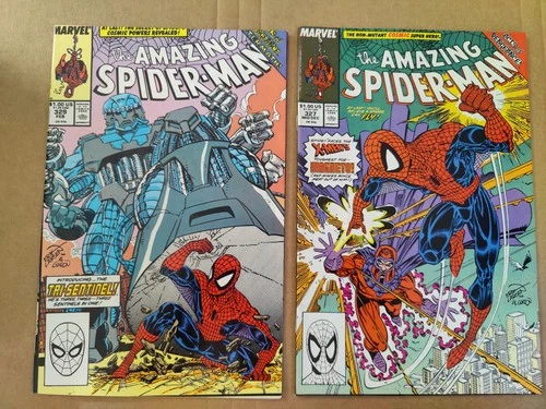 AMAZING SPIDER MAN 327 329 Sharp Lot Of 2 (Marvel Comics 1989) Erik Larsen VF/NM