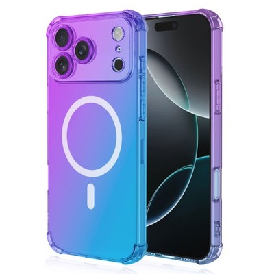 Gradient Clear Case für iPhone 17 Pro Max 16 15 14 13 Stoßfest Magnet Cover