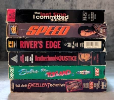 Keanu Reeves VHS lot. River's Edge, Botherhood Justice, Bill & Ted, Speed + more