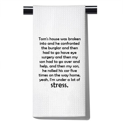 Tom's House was Broken Into Kitchen Towel Housewives Gift Home Decor Dish Towel