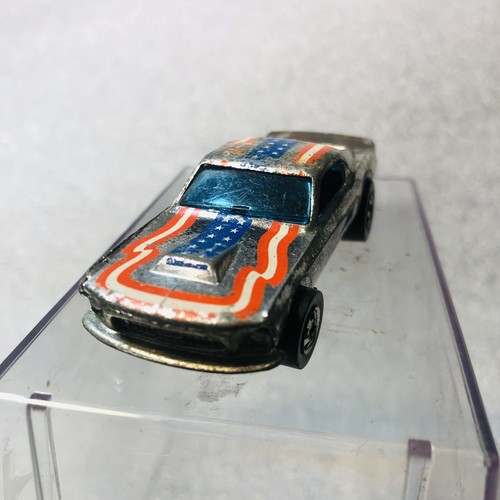 Hot Wheels 1974 Mustang Stocker Chrome Stars & Stripes H.K Rolls Well Vtg - Picture 2 of 6