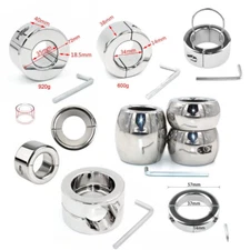 Stainless Steel Peni Ball Stretcher Scrotum Ring Pendant Weight Male Delay New