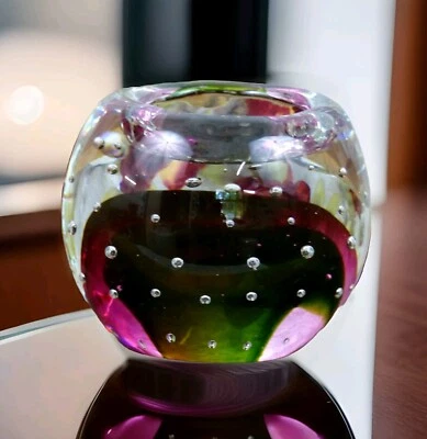 Kerzenleuchter Teelichthalter Windlicht Glas Kristall Murano Art Kunst Teelicht - Bild 1 von 4